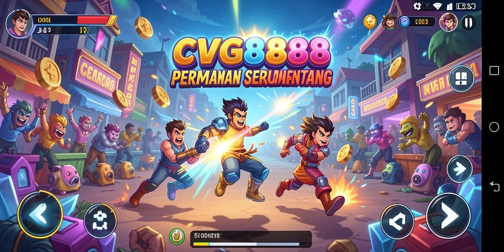 Tampilan gameplay seru dalam CVG8888 menggugah semangat bermain arcade.