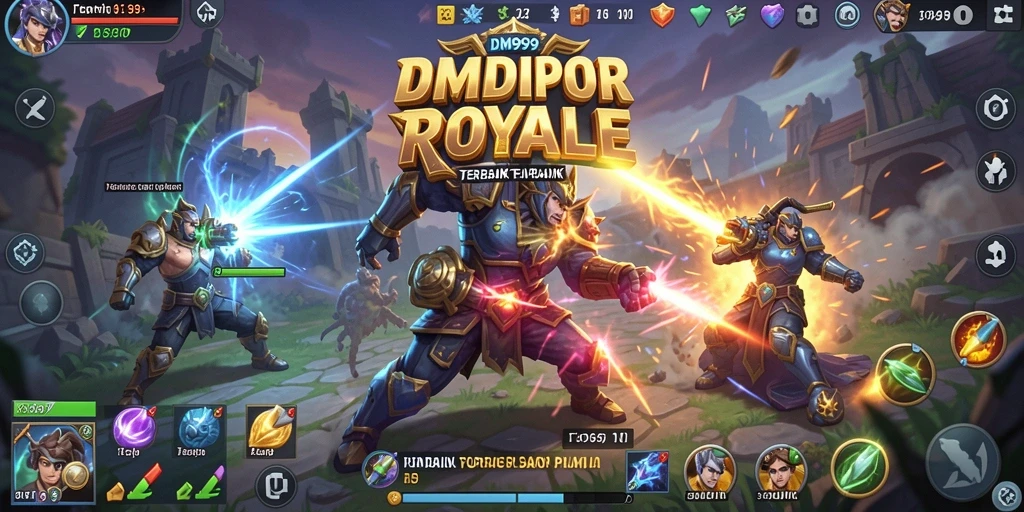 Tangkapan layar gameplay DMD999 yang menampilkan aksi pertempuran yang seru.