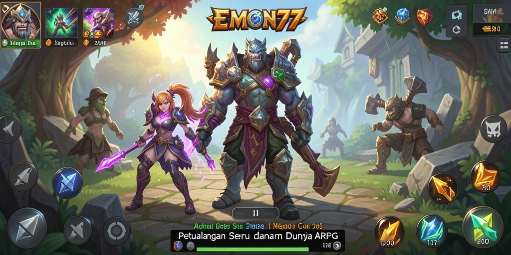 Tampilan dari gameplay EMON77 yang seru dan dinamis.