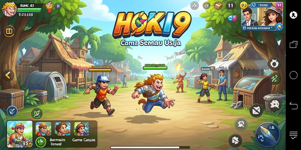 Tampilan gameplay HOKI9 yang seru dan berwarna-warni.