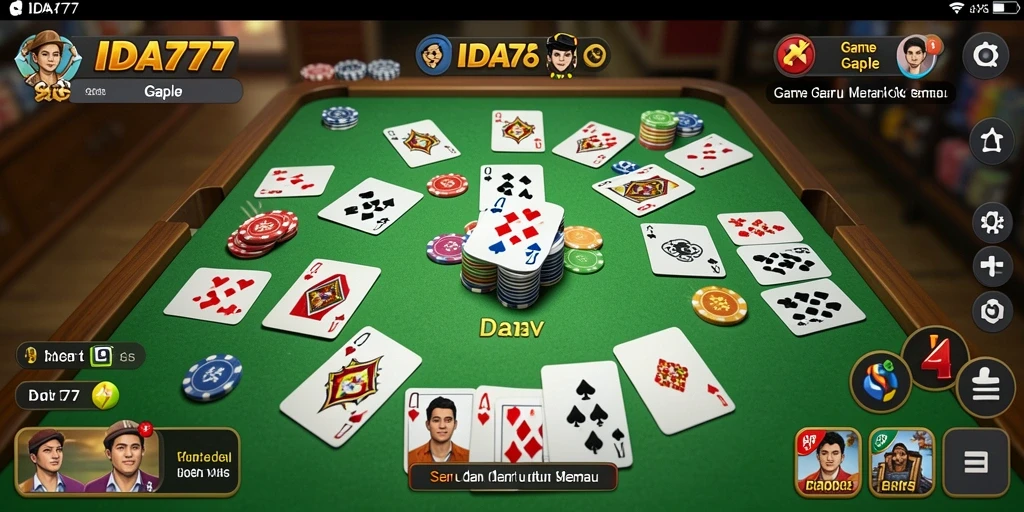 Tampilan gameplay Gaple yang menarik di IDA777.