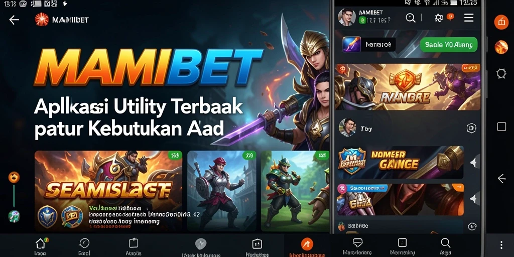Tampilan utama MAMIBET dengan berbagai fitur Utility yang menarik.
