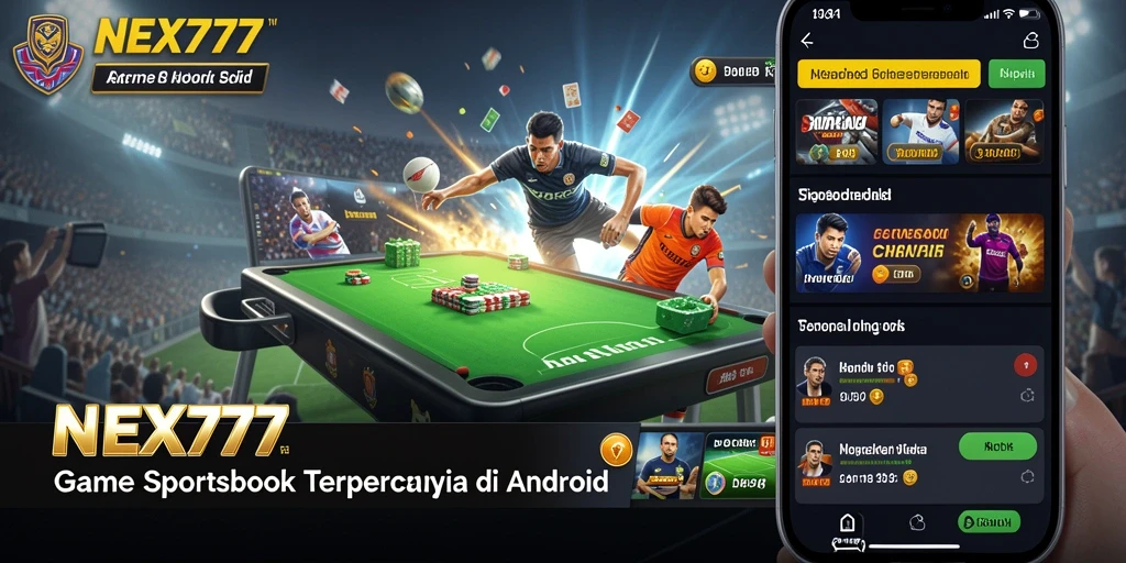 Tampilan utama NEX777 dengan fitur taruhan olahraga yang menarik.