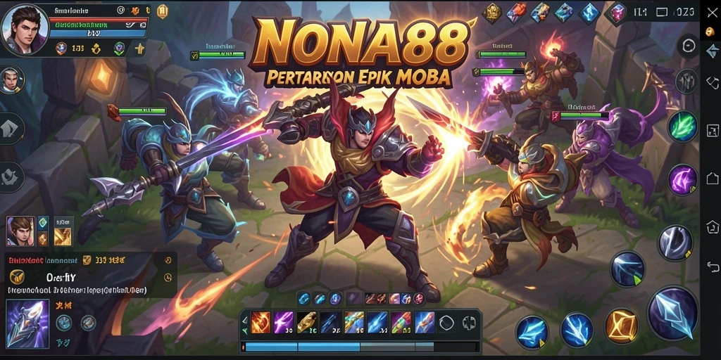 Tampilan aksi seru dalam gameplay NONA88 yang menegangkan.