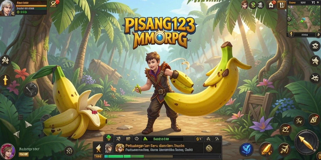 Tangkapan layar PISANG123 menampilkan aksi epic dalam pertempuran MMORPG.