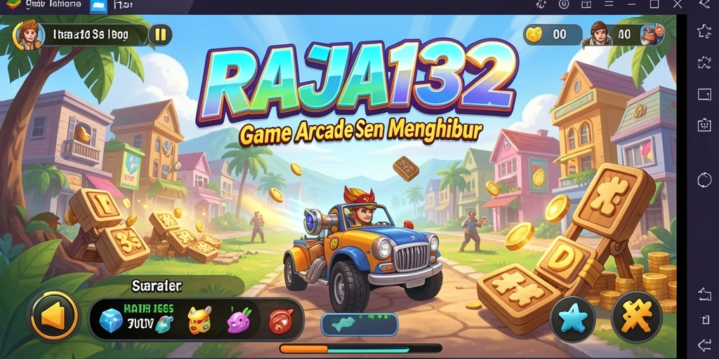 Tampilan utama gameplay RAJA132 yang seru dan dinamis.