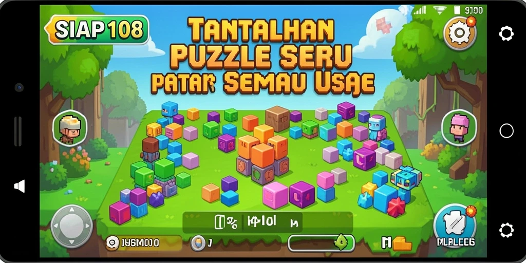 Tampilan gameplay puzzle <strong>SIAP108</strong> yang menarik dan interaktif.