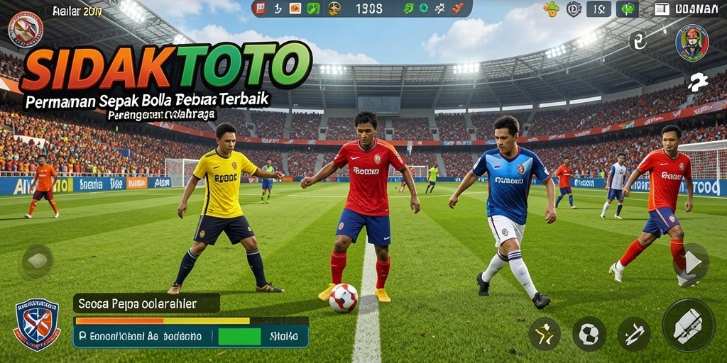 Tampilan gameplay menarik dari SIDAKTOTO dalam pertandingan sepak bola.