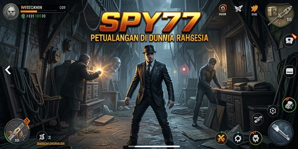 Tampilan gameplay SPY77 dengan aksi petualangan yang mendebarkan.
