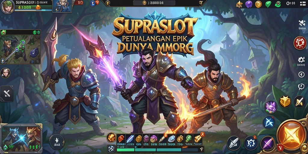 Tampilan gameplay <strong>SUPRASLOT</strong> yang menampilkan pertarungan seru dan grafik yang menakjubkan.