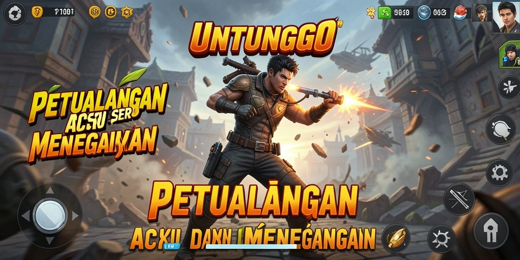 Tampilan gameplay aksi menegangkan di UNTUNGGO.