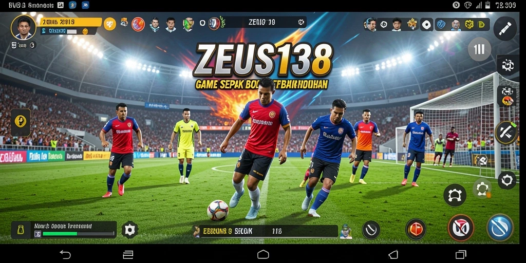 Tampilan gameplay menakjubkan dalam game sepak bola ZEUS138.