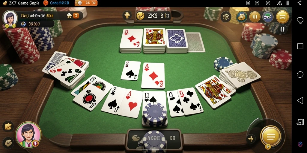 Tampilan menarik dari gameplay Gaple di ZK7.