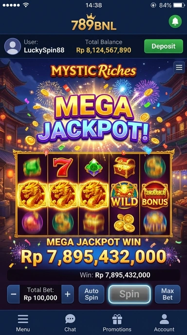 Tampilan antarmuka 789bnl yang sederhana dan efektif.